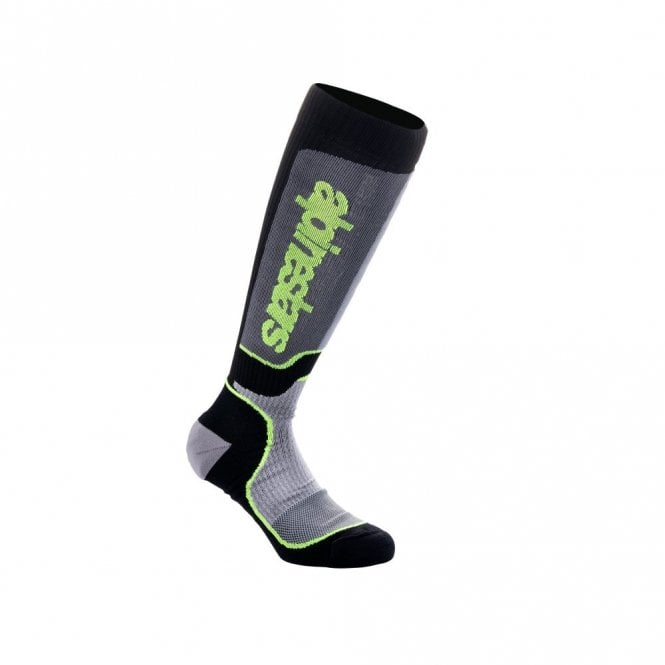 Alpinestars Alpinestars  MX Plus Socks Black Gray Yellow Fluo - S (US 4.5-6.5, EU 36-39)