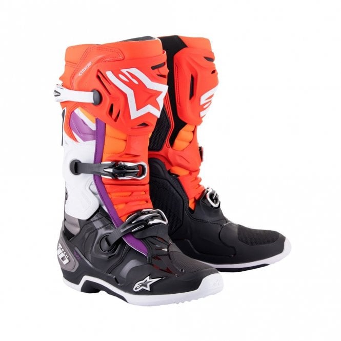 Alpinestars Alpinestars  Tech 10 - Black Red Fluo Orange Fluo Wht - US 7 / EU 40.5