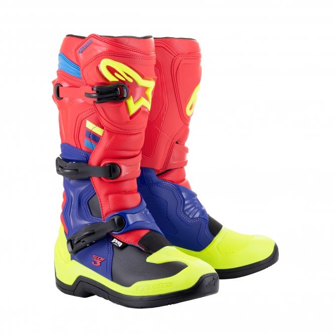 Alpinestars Alpinestars  Tech 3 - Bright Red Dark Blue Yellow Fl - US 9 / EU 43