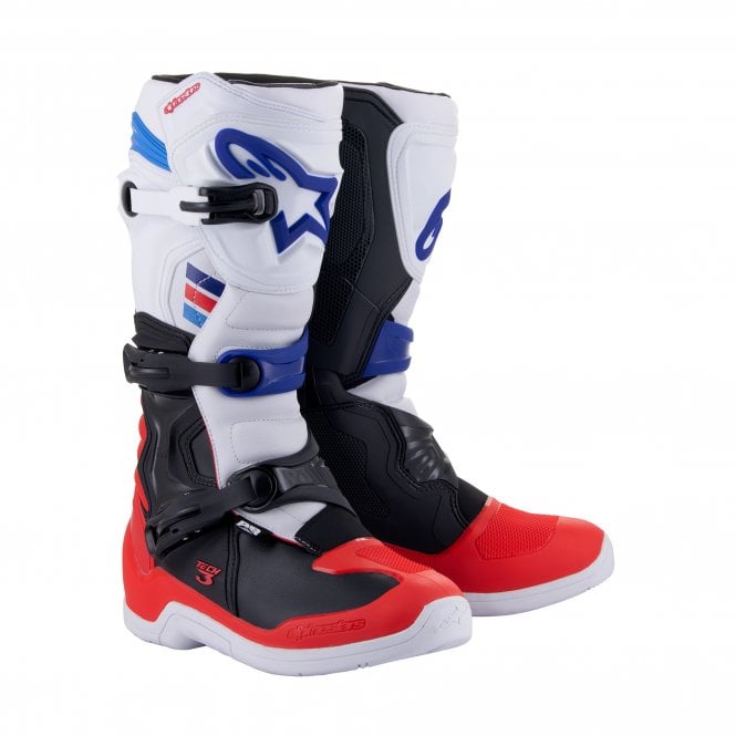 Alpinestars Alpinestars  Tech 3 - White Bright Red Dark Blue - US 10 / EU 44.5