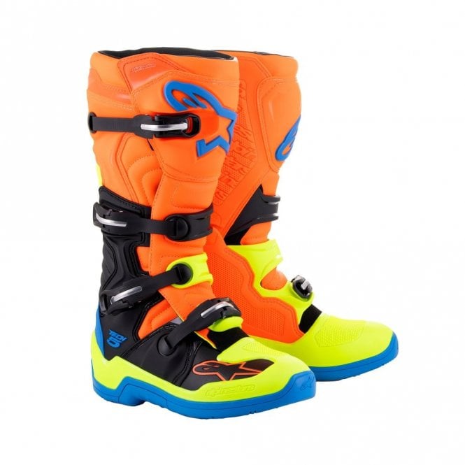 Alpinestars Alpinestars  Tech 5 - Orange Fluo Enamel Blue Yel Fl - US 10 / EU 44.5