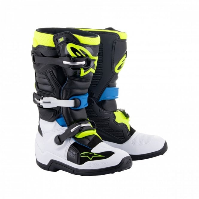 Alpinestars Alpinestars  Tech 7S Youth - Black Enamel Blue Yellow Fluo - US 6 / EU 39