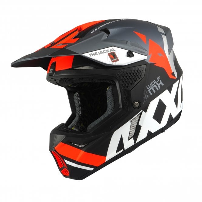 Axxis Axxis  Wolf Jackal B4 Matt Grey Fluo Orange L 59-60cm Helmet