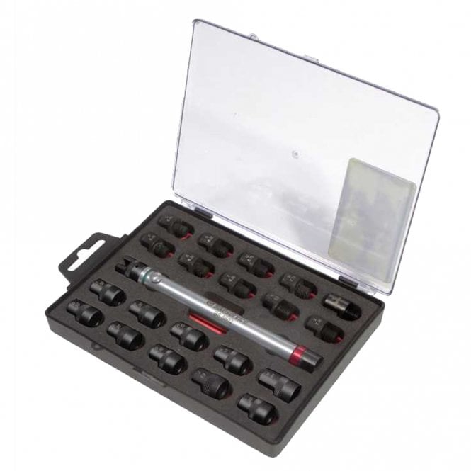 Bikeservice Bikeservice  Tools 22pcs Spoke (Fixed torque, not adjustable) wrench Set w steel ends