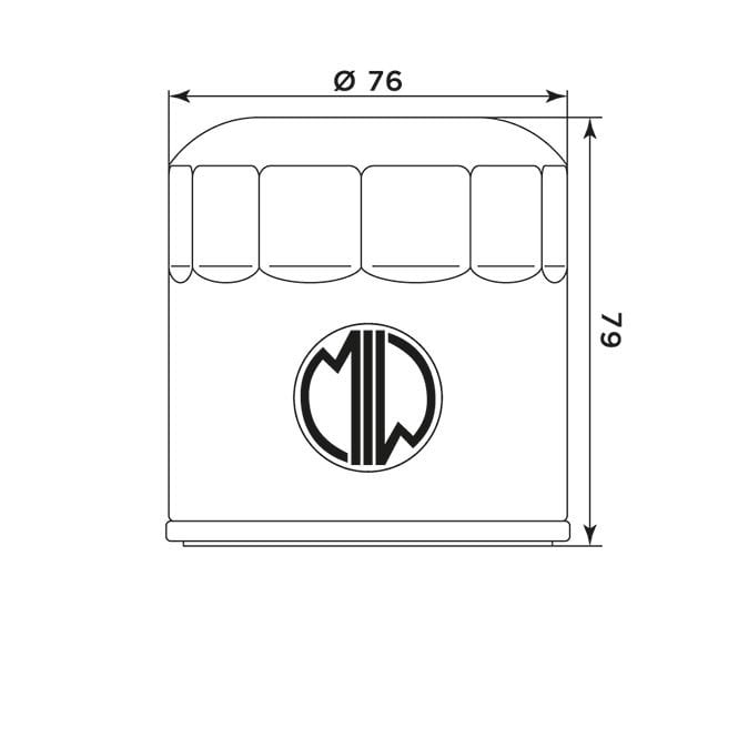 MIW MIW  Oil Filter B9002 - 268163 (HF163)