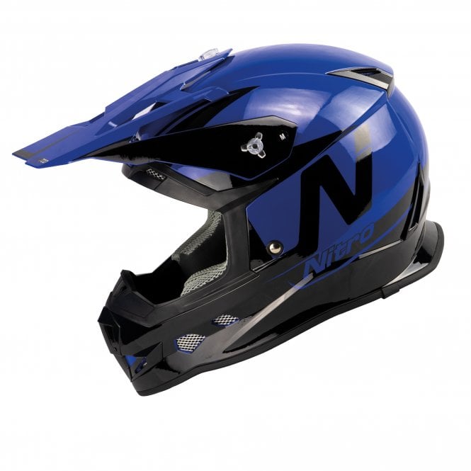 Nitro Nitro  MX700 Holeshot Helmet - Black Blue Gloss M - 58