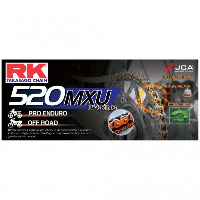 RK RK  DD520MXU-120 Orange UW-Ring Chain