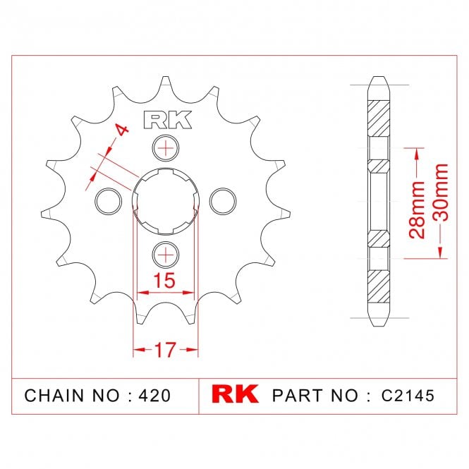 RK RK  Front Sprocket C2145-15 (JTF253)