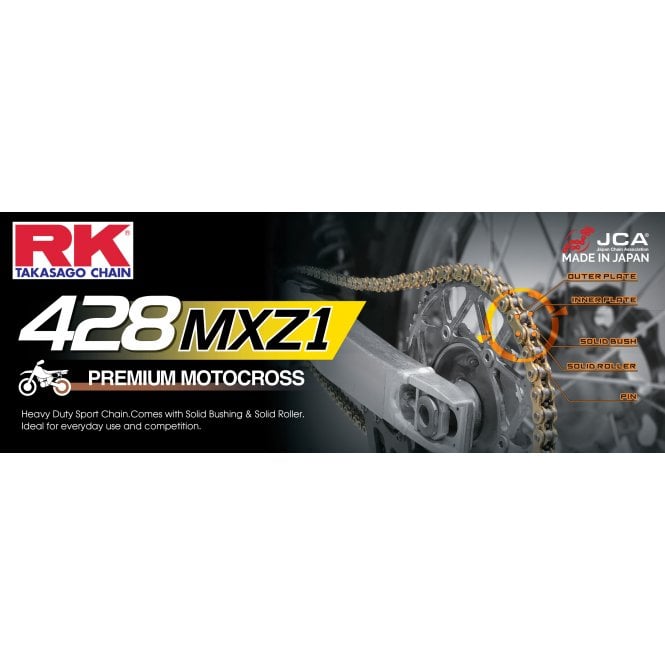 RK RK  GB428MXZ1-132 Gold Premium MX Chain