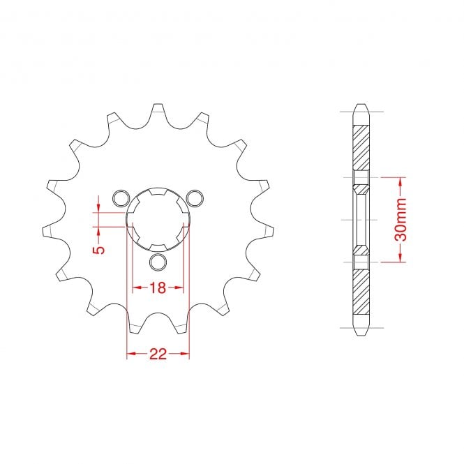 CHT CHT Sprocket Front RK-C4015-13 JTF1445 Afam 24201 - Special Order