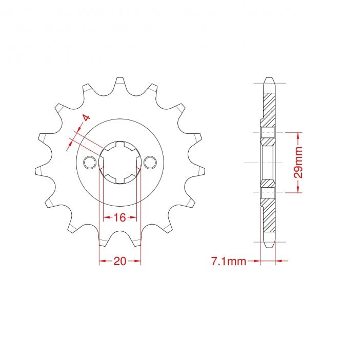 AFAM AFAM Sprocket Front RK-C4087-15 JTF1408  22305 - Special Order