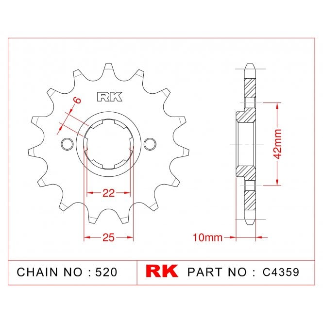 NANKAI NANKAI Sprocket Front RK-C4359-15 JTF306 Afam 20508