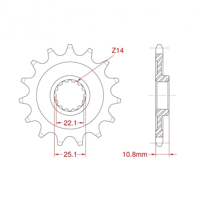 Powerite Powerite Sprocket Front RK-C4386-15 JTF707 Afam 37400 - Special Order