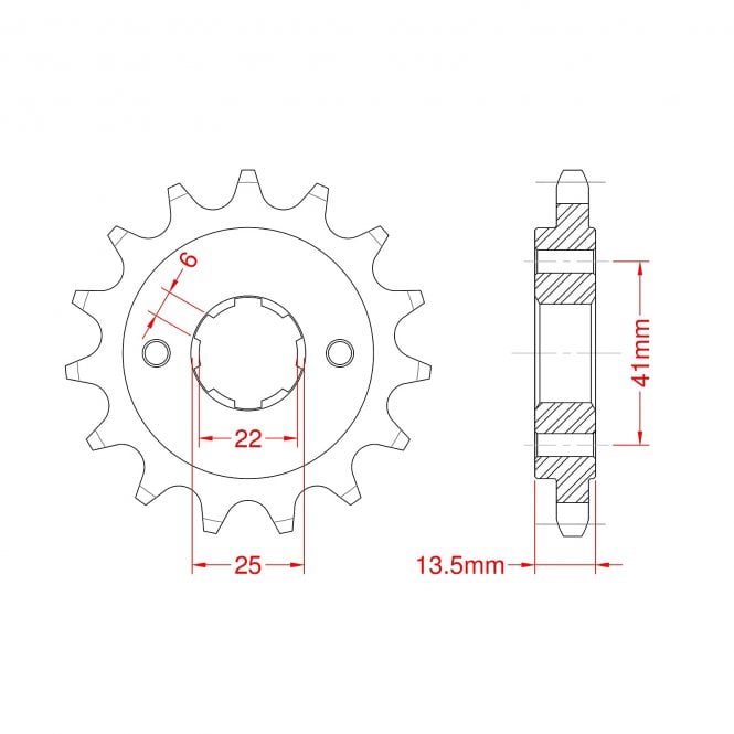 Powerite Powerite Sprocket Front RK-C5060-15 JTF293 Afam 20506 - Special Order