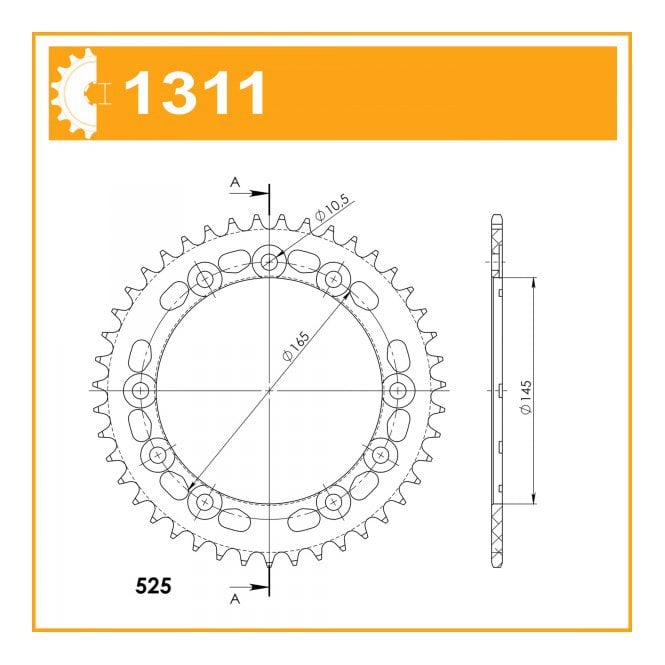 Powerite Powerite Sprocket Rear 2038-44 JTR1311 AFAM 10409 - Special Order