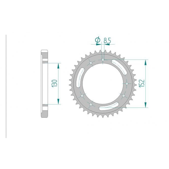 RK RK Sprocket Rear 2054-45 AFAM 44602 No JTR