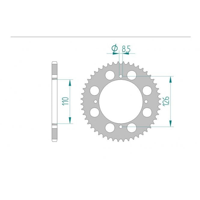 CHT CHT Sprocket Rear 2101-47 AFAM 17107 Alloy JTR 1465-47 - Special Order