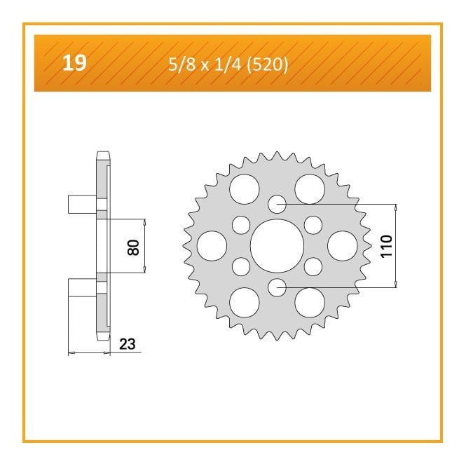 NANKAI NANKAI Sprocket Rear JTR 19-38 019-38 - Special Order