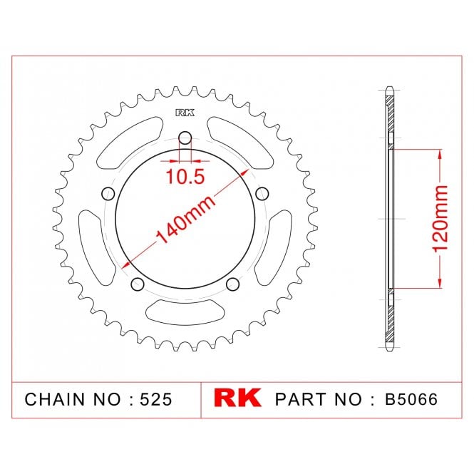 Powerite Powerite Sprocket Rear RK-B5066-41 JTR1792 Afam 14604 - Special Order