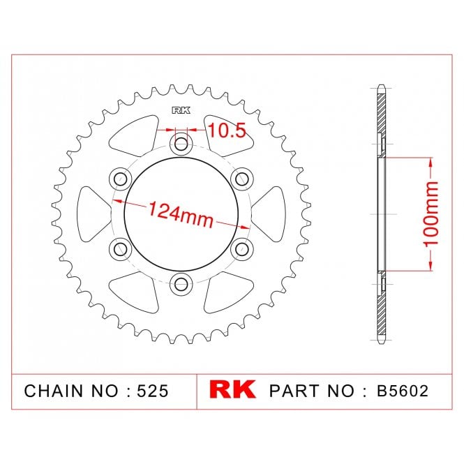 RK RK Sprocket Rear -B5602-37 JTR745 Afam 50609