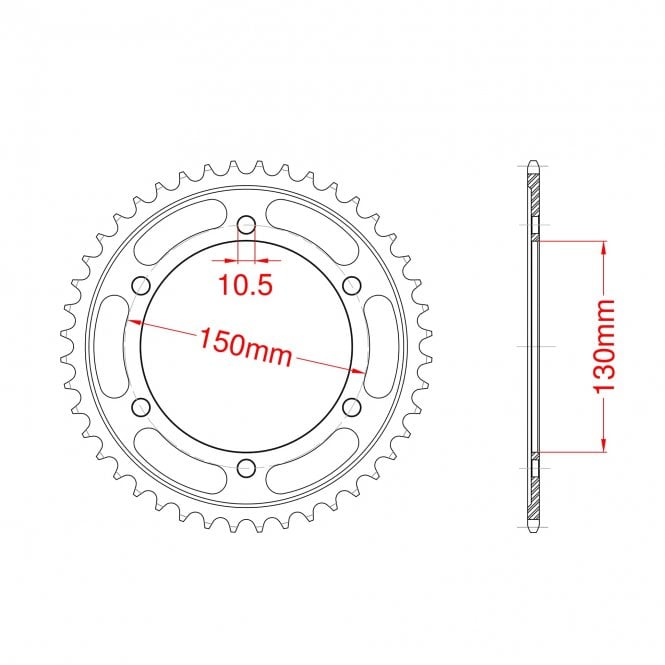 NANKAI NANKAI Sprocket Rear RK-B5610-48 JTR300 Afam 10502 - Special Order