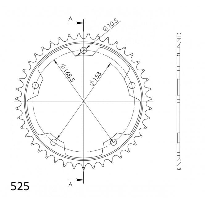 Supersprox Supersprox Sprocket Rear  795-44 No JT No RK Kawa H2