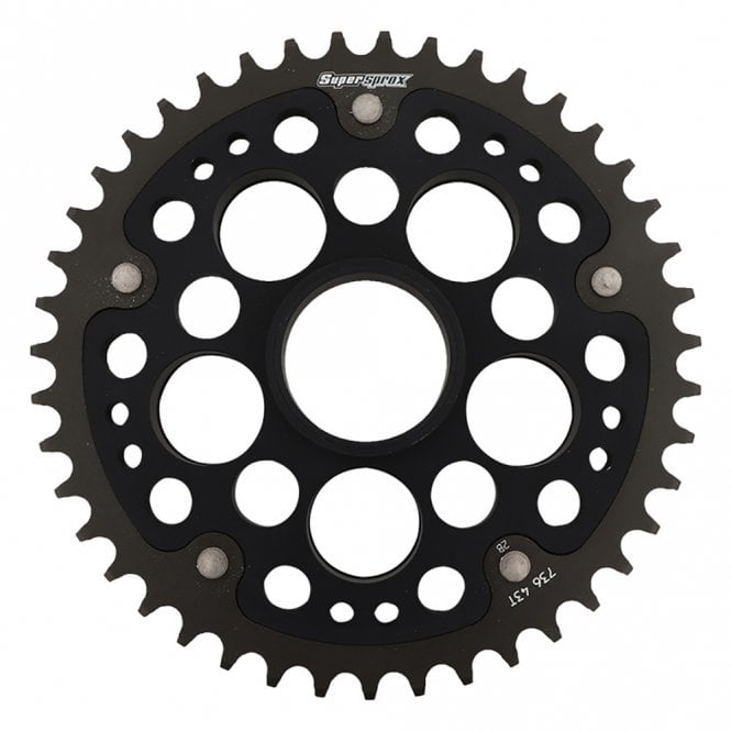 Supersprox Supersprox  Rear Edge Sprocket Ducati RSA-736_525-43-BLK For 525 Chain Ducati fitment