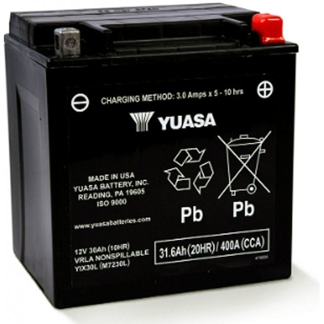 YUASA YUASA  YIX30L (WC) 12V Factory Activated High Performance MF VRLA Battery