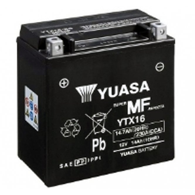 YUASA YUASA  YTX16 (WC) 12V Factory Activated MF VRLA Battery