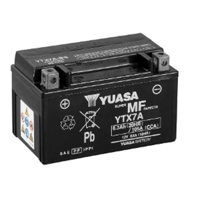 YUASA YUASA  YTX7A (WC) 12V Factory Activated MF VRLA Battery