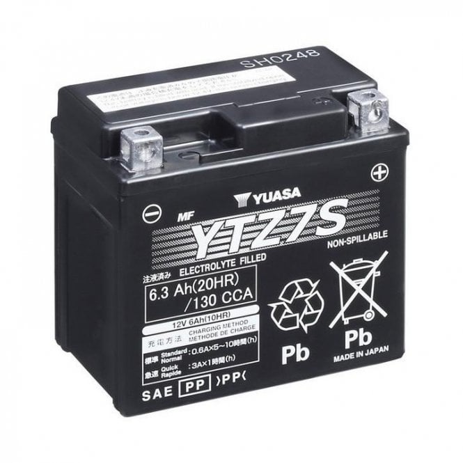 YUASA YUASA  YTZ7S (WC) 12V Factory Activated High Performance MF VRLA Battery